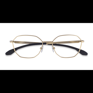 Female s geometric Matte Gold Titanium Prescription eyeglasses - Eyebuydirect s Oakley Sobriquet
