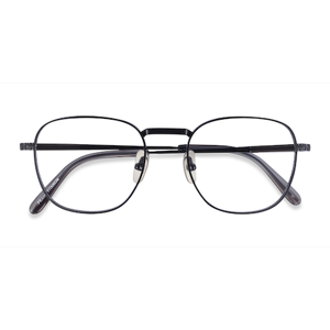 Unisex s square Black Titanium Prescription eyeglasses - Eyebuydirect s Ray-Ban RB8258V Frank