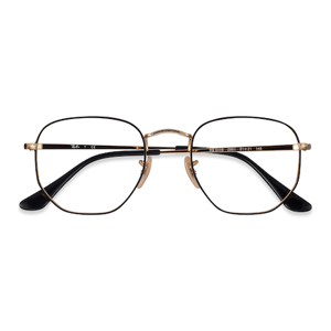 Unisex s square Black Gold Metal Prescription eyeglasses - Eyebuydirect s Ray-Ban RB6448