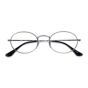 Unisex s oval Gunmetal Metal Prescription eyeglasses - Eyebuydirect s Ray-Ban RB3547V