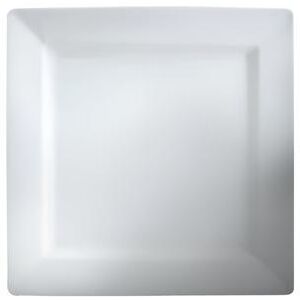 "Cameo China 710-101 10 1/4"" Square Rim Plate - Ceramic, White"