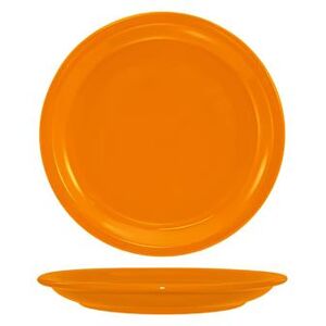 "ITI CAN-7-O 7 1/4"" Round Cancun Plate - Ceramic, Orange"