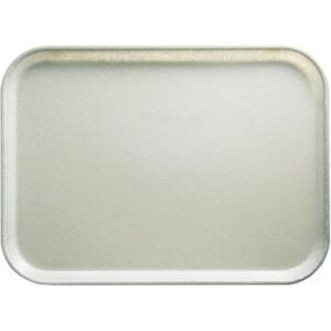 "Cambro 1216101 Fiberglass Camtray Cafeteria Tray - 16 3/10"" L x 12""W, Antique Parchment, Gray"