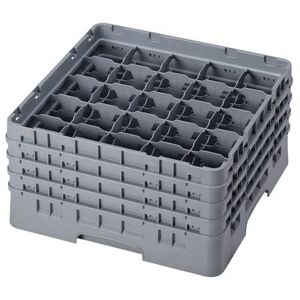 Cambro 25S800151 Camrack Glass Rack w/ (25) Compartments - (4) Extenders, Soft Gray