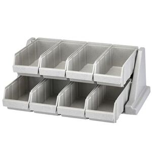 Cambro 8RS8480 Condiment Organizer w/ (8) Bins - Gray, Speckled Gray