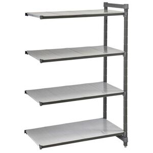 "Cambro CBA213084S4580 Camshelving Basics Solid Add-On Shelf Kit - 4 Shelves, 30""L x 21""W x 84""H, 4 Tiers"