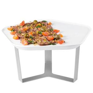 "Rosseto SM270 7"" Display Riser w/ 12 1/4"" Melamine Tray, Stainless, Silver"