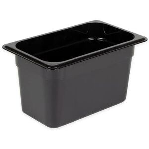 "Cambro 46CW110 Camwear 6""D Quarter Size Food Pan, Polycarbonate, Black"