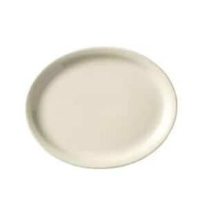 "Libbey 740-901-134 13 1/4"" x 11"" Oval Porcelana Platter - Porcelain, Cream White"
