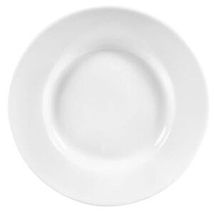 "Libbey 840-901-818 8 1/8"" Round Porcelana Plate - Porcelain, Bright White"
