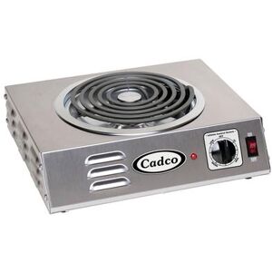 "Cadco CSR-3T 14"" Electric Hotplate w/ (1) Burner & Infinite Controls, 120v, Stainless Steel"