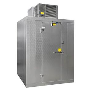 "Master-Bilt QODF612-C Outdoor Walk-In Freezer w/ Left Hinge - Top Mount Compressor, 6' x 12' x 6' 7""H, Floor"