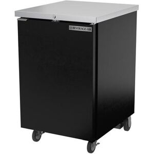 "Beverage Air BB24HC-1-B 24"" Bar Refrigerator - 1 Swinging Solid Door, Black, 115v"