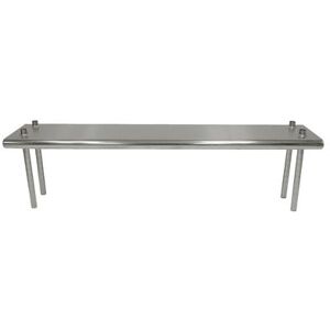 "Advance Tabco TS-12-60 Table Mount Shelf - Single Deck, 60"" x 12"", 18 ga 430 Stainless, Stainless Steel"