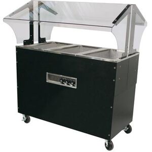 "Advance Tabco B3-120-B-S-SB Triumph 47 1/8"" Hot Food Table w/ (3) Wells & Enclosed Base, 120v, Black"