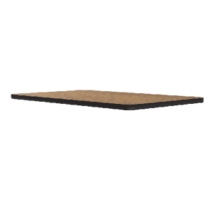 "Correll CT3048-06-09 Cafe Breakroom Table Top, 1 1/4"" High Pressure, 30 x 48"", Oak, Brown, 1.25 in"