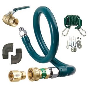 "Krowne M12536K Royal Series 36"" Gas Connector Kit w/ 1 1/4"" Male/Male Couplings, PVC-Coated Stainless Steel"