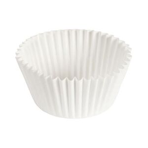 "Hoffmaster 610031 Baking Cup - 1 7/8"" x 1 5/16"", Paper, White, Fluted"