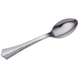 "WNA 620155 6 1/4"" Disposable Spoon - Polystyrene, Silver"