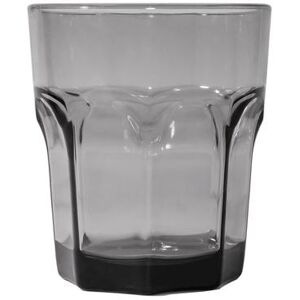 Carlisle 581218 12 oz Louis Rocks Tumbler - Plastic, Smoke, 24/Case, Gray