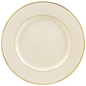 "10 Strawberry Street CGLD0024 12 1/4"" Round Double Gold Line Charger Plate - Porcelain, Cream/Gold, Beige"