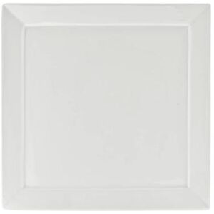 "10 Strawberry Street WEL-11SQ Whittier Elite 10 1/4"" Square Dinner Plate - Porcelain, White"