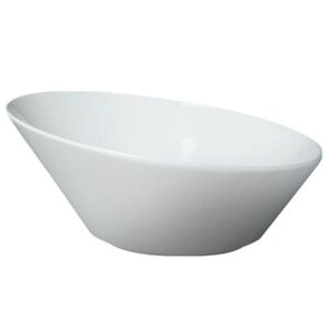 Cameo China 709-104 56 oz Round Fusion Circa Slanted Bowl - Ceramic, White