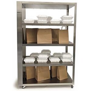 "Nemco 6303-5 41 3/8"" Self Service Unheated To Go Shelf - (5) Shelves, Stainless Steel"