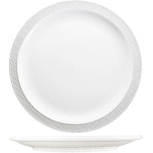 "ITI DRN-6 6 1/4"" Round Dresden Plate - Porcelain, Bright White"