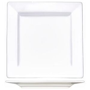 "ITI EL-7 7 1/4"" Square Elite Plate - Porcelain, Bright White"