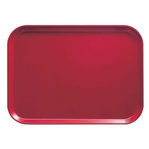 "Cambro 1216221 Fiberglass Camtray Cafeteria Tray - 16 3/10"" L x 12""W, Ever Red, Rectangular"