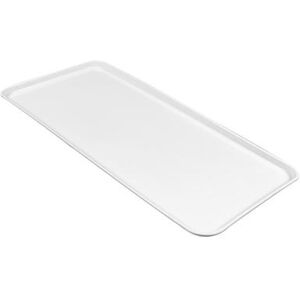 "Cambro 1230MT148 Rectangular Market Display Tray - 12 7/16"" x 30"" x 3/4"", White"