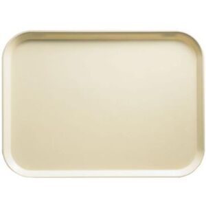 "Cambro 46537 Fiberglass Camtray Cafeteria Tray - 6""L x 4 1/4""W, Cameo Yellow"