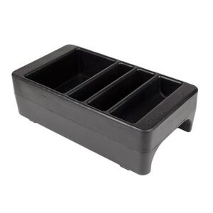 Cambro LCDCH110 Condiment Organizer w/ (4) Bins - Black, For 250LCD, 500LCD, UC250, UC500