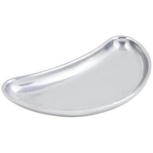 Bon Chef 9020 4 1/2 oz Crescent Plate, Aluminum/Pewter Glo, Silver