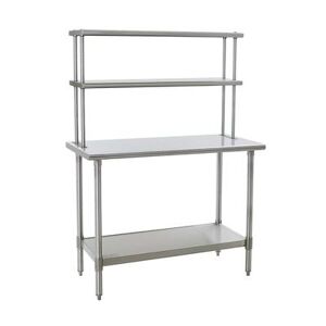 Eagle Group 411248 Flex-Master 48"" Table-Mount Double Overshelf, Stainless, Stainless Steel"
