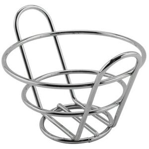 "GET 4-22770 4 1/2"" Round Wire Bucket Basket, Stainless Steel"