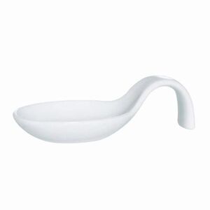"Arcoroc R0738 4 1/8"" Appetizer Spoon - Porcelain, White, 24 / CS"