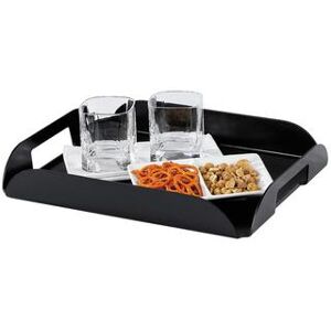 "Hospitality 1 Source TRCFB Coffee Tray for 4 Cup Coffee Makers - 15""L x 12""W x 2""D, Black"