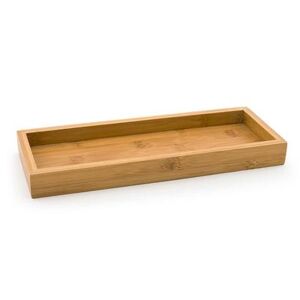 "Front of the House RTR006BBB12 Bali Rectangular Serving Tray - 11 3/4"" x 4 1/4"" x 1 1/4"", Bamboo, Brown"