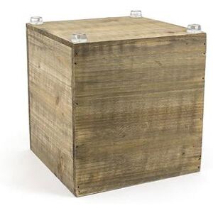 "Front of the House RWA013NAW20 8 1/4"" Square Rustic Wood Display Riser - Wood, Natural, Beige"