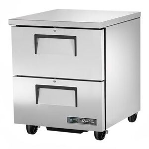 "True TUC-27D-2-HC 27"" W Undercounter Refrigerator w/ (1) Section & (2) Drawers, 115v, Stainless Steel True Refrigeration"