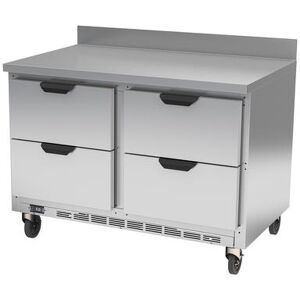 "Beverage Air WTFD48AHC-4 Hydrocarbon Series 48"" W Worktop Freezer w/ (2) Section & (4) Drawers, 115v, Stainless Steel"