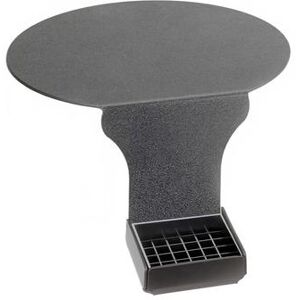 "Cal-Mil DM005 Drip Tray w/ Round Base Support & 6"" Drop, Black Plastic"