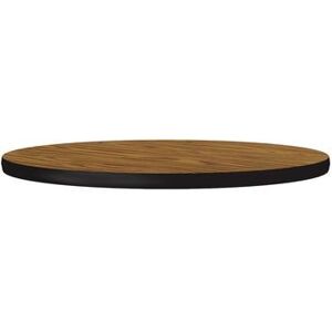 "Correll CT30R-06-09 30"" Round Cafe Breakroom Table Top, 1 1/4"" High Pressure, Oak, Brown, 1.25 in"