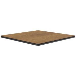 "Correll CT42S-06-09 42"" Square Cafe Breakroom Table Top, 1 1/4"" High Pressure, Oak, Brown, 1.25 in"