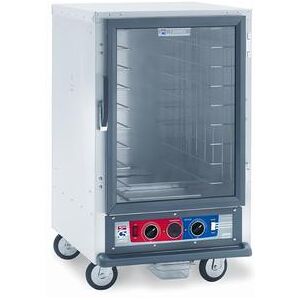 Metro C515-CFC-L 1/2 Height Non-Insulated Mobile Heated Cabinet w/ (17) Pan Capacity, 120v, 1 Clear Door, Lip Load Slides