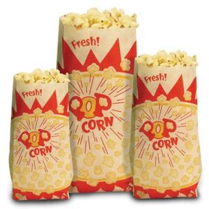 Paragon 1029 1 oz Popcorn Bags, Red & Yellow Design, Multi-Colored