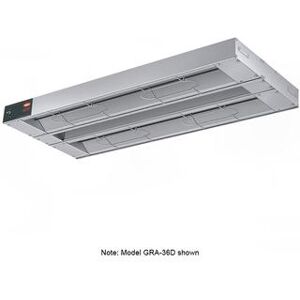 "Hatco GRA-66D3 Glo-Ray 66"" Standard Watts Infrared Strip Warmer - Double Rod, (2) Built In Toggle Control, 208v/1ph, Silver (Cord & Plug Not Included)"