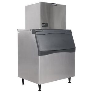 Scotsman MC0530SW-1/B842S/KBT29 500 lb Prodigy ELITE Half Cube Commercial Ice Machine w/ Bin - 778 lb Storage, Water Cooled, 115v, Stainless Steel